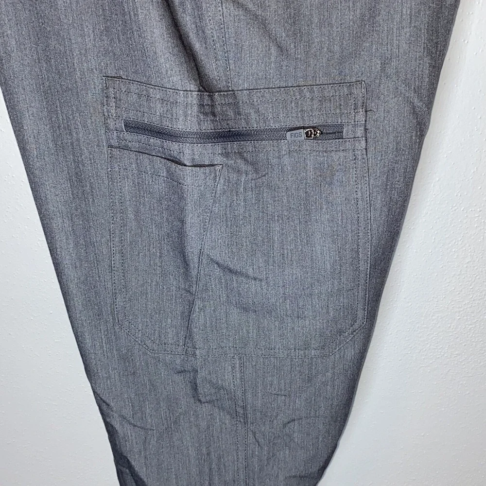 FIGS Scrub Pants XL Extra Large‎ Technical Collection Gray Draw String Inseam 30